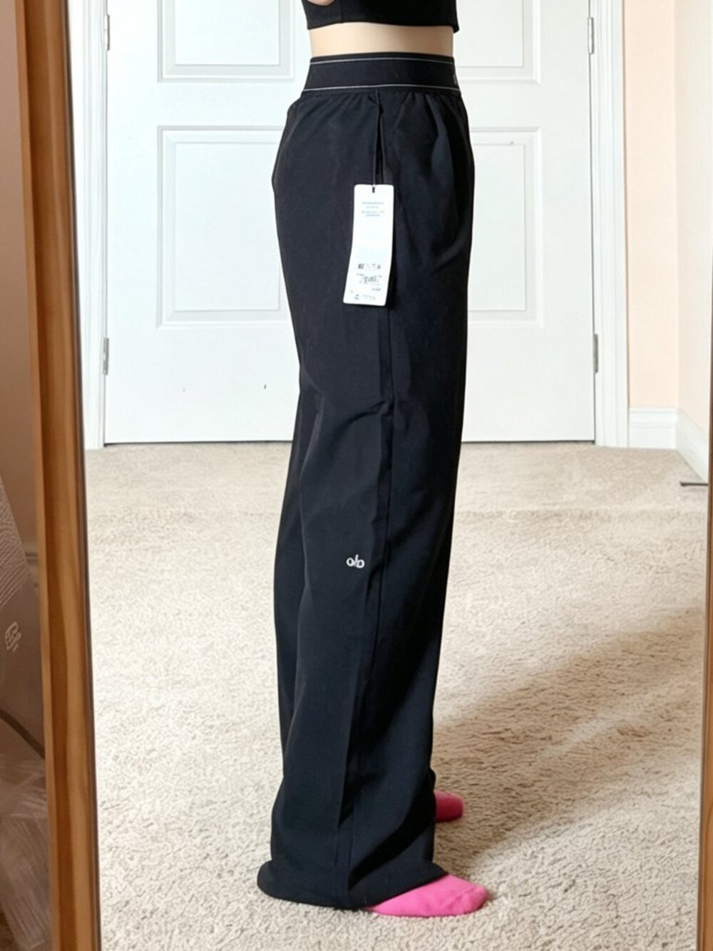 ALO Yoga Suit Up Trouser Black NWT Regular 30" Inseam🖤 - Picture 10 of 10
